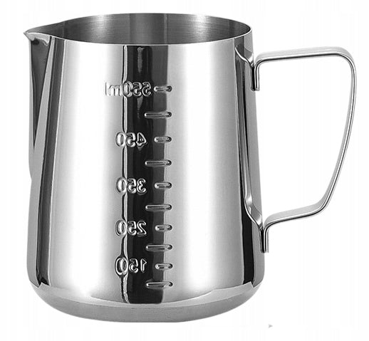 nerūdijančio plieno pieno plakimo ąsotėlis 550 ml

barista ąsotėlis kavai ir pieno putai ruošti

metalinis kavos ąsotėlis latte art technikai

profesionalus ąsotėlis pienui su snapeliu